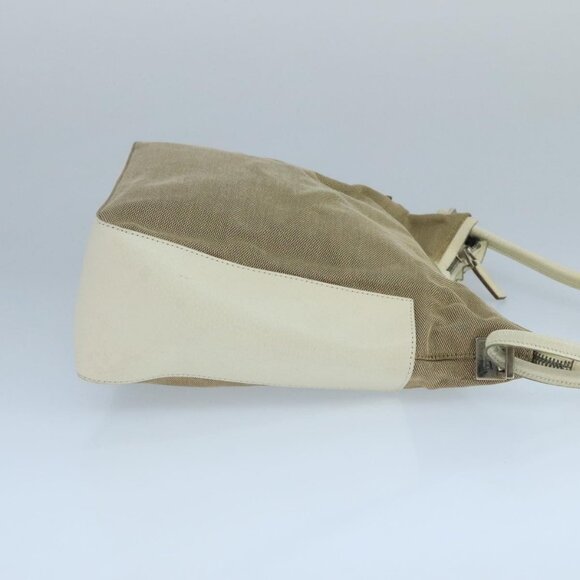 GUCCI Shoulder Bag Canvas Leather Beige White Silver - Picture 4 of 16